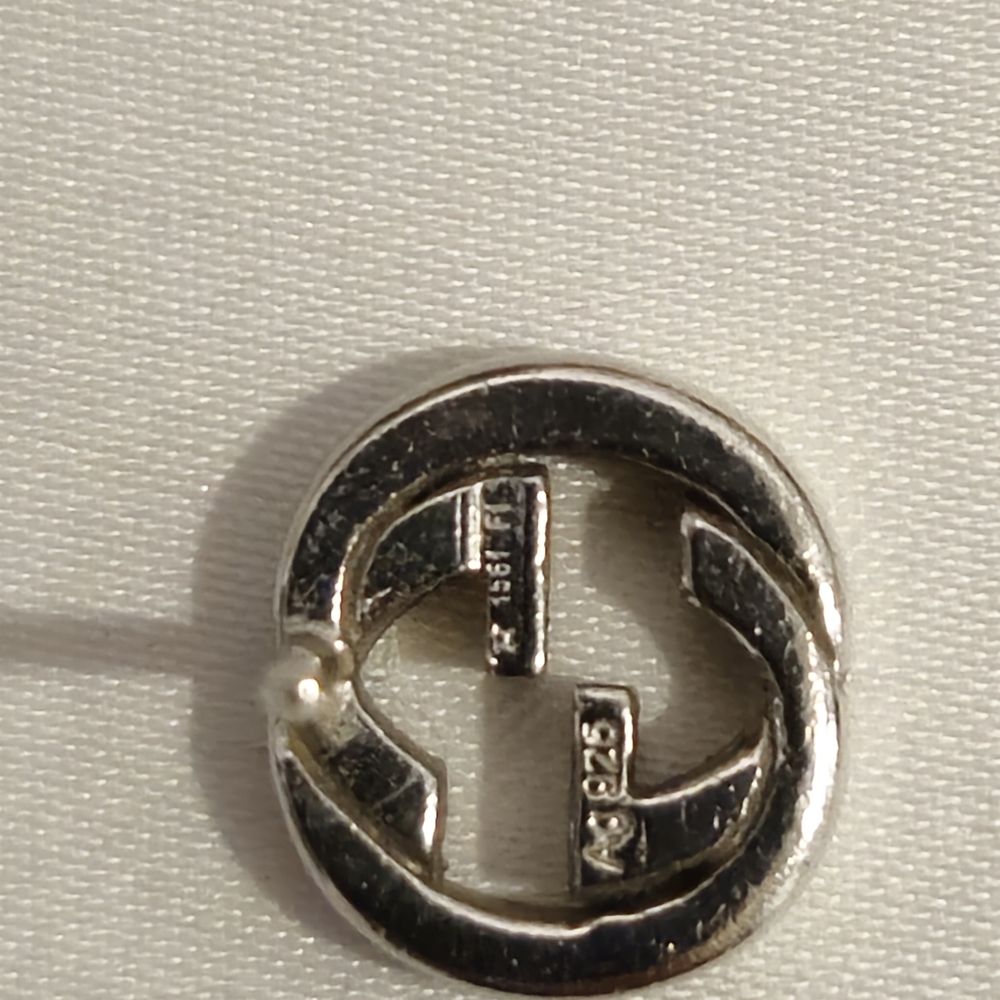 Gucci sterling silver interlocking stud earrings - Picture 9 of 12